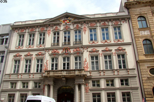 Preysing Palace (1737) on Prannerstraße. Munich, Germany. Style: Rococo. Architect: François de Cuvilliés Elder.