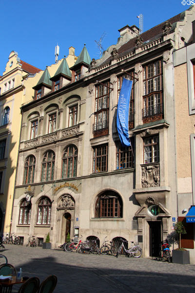 Heritage buildings beside Hofbrauhaus. Munich, Germany.