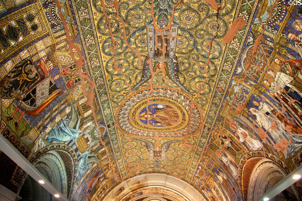 Mosaic ceiling at Kaiser Wilhelm Memorial Church. Berlin, Germany.