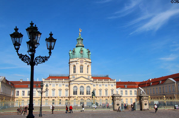 Charlottenberg Palace (1695-1713) was used by Prussian Royalty. Berlin, Germany. Style: Baroque. Architect: A. Nering & J.E. Fosander.