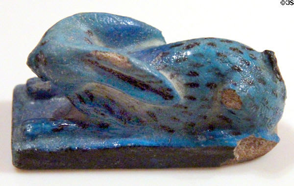 Egyptian ceramic figurine of hare (2120-1794 BCE) (Middle Kingdom, 11-12th Dynasty) at Neues Museum. Berlin, Germany.