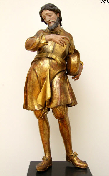 St Roche wood carving (c1770) from Tirol at Bode Museum. Berlin, Germany.