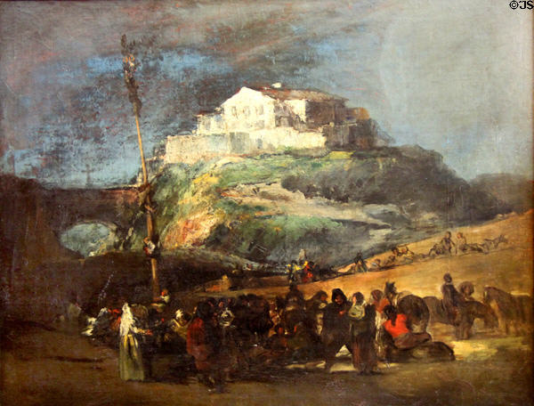 Maypole painting (c1808-12) by Francisco de Goya at Alte Nationalgalerie. Berlin, Germany.