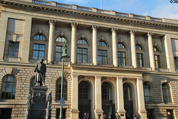 Monument to Baron Freiherr von Stein in front of Abgeordnetenhaus of Berlin. Berlin, Germany.