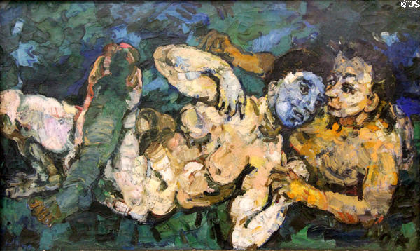 The Heathens painting (1918) by Oskar Kokoschka at Ludwig Museum. Köln, Germany.