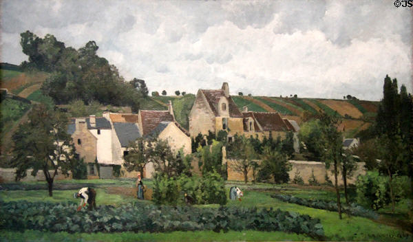 L'Hermitage near Pontoise painting (1867) by Camille Pissarro at Wallraf-Richartz Museum. Köln, Germany.