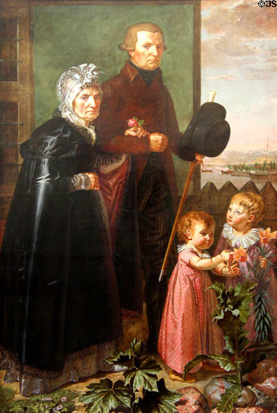 Artist's Parents painting (1806) by Philipp Otto Runge at Hamburg Fine Arts Museum. Hamburg, Germany.