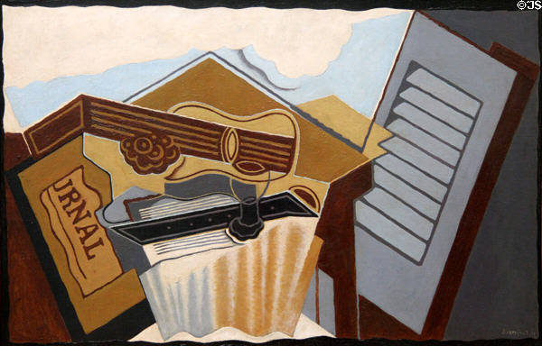 Still Life with White Cloud painting (1921) by Juan Gris at Hamburg Fine Arts Museum. Hamburg, Germany.
