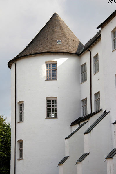 Round tower on corner of Gottorf Palace. Schleswig, Germany.