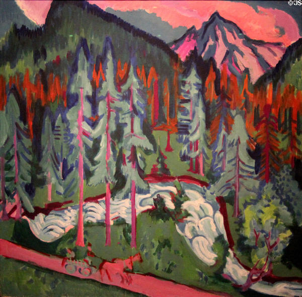 Sertigweg painting (1924-5) by Ernst Ludwig Kirchner at Schleswig Holstein State Museum. Schleswig, Germany.