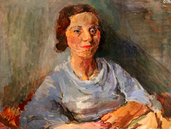 Signora della Raggione portrait (1933) by Oskar Kokoschka at Schleswig Holstein State Museum. Schleswig, Germany.