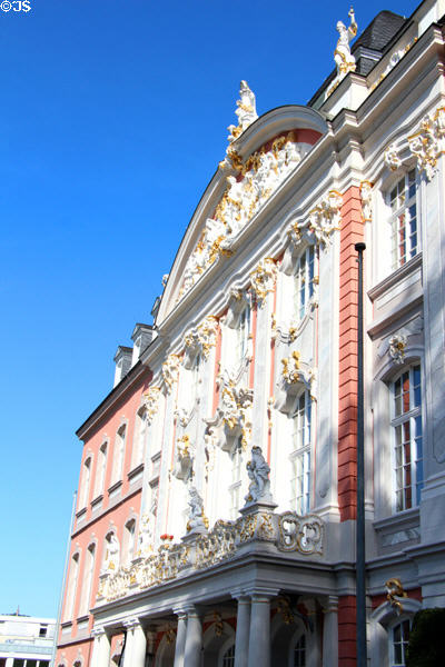 Decorative elements on Rococo style wing of Kurfürstlicher Palace. Trier, Germany.