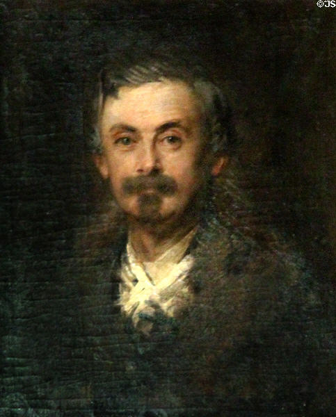 Adolf Friedrich von Schack portrait (c1870) by Franz von Lenbach at Lenbachhaus. Munich, Germany.