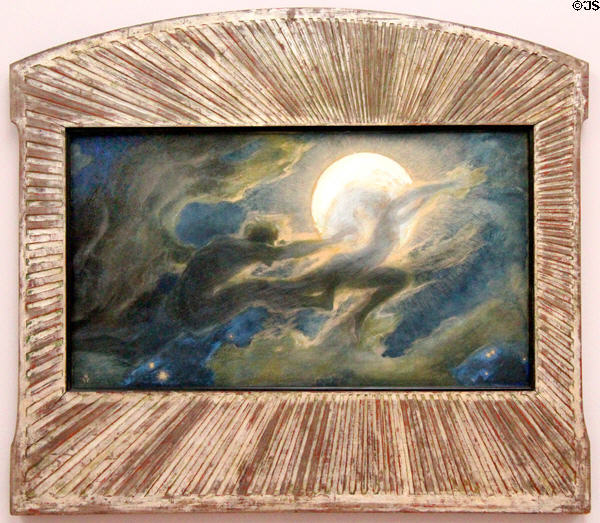 Cloud Ghosts I painting (1897) by Richard Riemerschmid at Lenbachhaus. Munich, Germany.