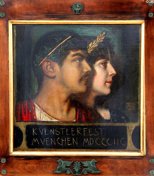 Franz & Mary Stuck painting (1900) by Franz von Stuck at Lenbachhaus. Munich, Germany.