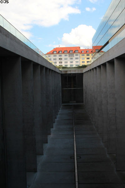 Central light well within Museum Ägyptischer Kunst. Munich, Germany.