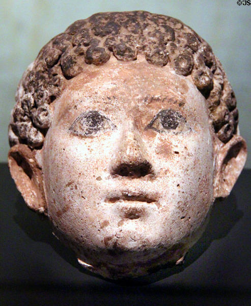 Mummy mask of young man (Roman - 150-200) at Museum Ägyptischer Kunst. Munich, Germany.