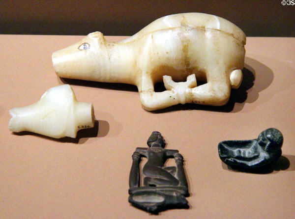 Objects from Kingdom of Napata, a Nubian people who ruled Egypt (746-655 BCE) at Museum Ägyptischer Kunst. Munich, Germany.