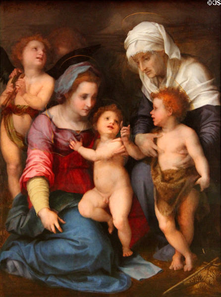 Holy Family painting by Andrea del Sarto at Alte Pinakothek. Munich, Germany.