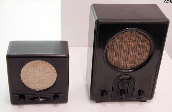 Radios (1928-33 & 1938) by Walter Maria Kersting for Gemeinschaftserzeugnis der deutschen Rundfunkindustrie at Pinakothek der Moderne. Munich, Germany.