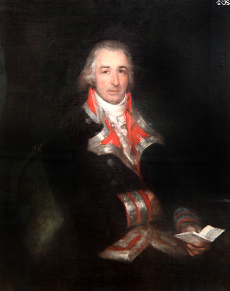 Don José Queraltó as Spanish Army Doctor portrait (1802) by Francisco de Goya at Neue Pinakothek. Munich, Germany.