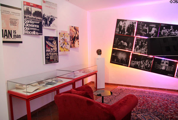 Photos & posters related to Bertolt Brecht's work at Brechthaus Museum. Augsburg, Germany.