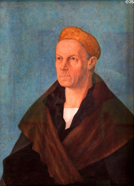 Jakob Fugger "the Rich" portrait (c1520) by Albrecht Dürer in Municipal Art Gallery at Schaezler Palace. Augsburg, Germany.