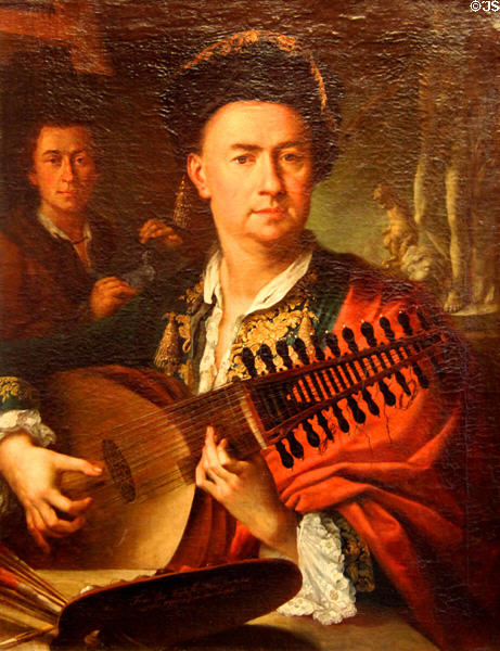 Self-Portrait (c1780) by Franz Joseph Degle from Augsburg in Municipal Art Gallery at Schaezler Palace. Augsburg, Germany.