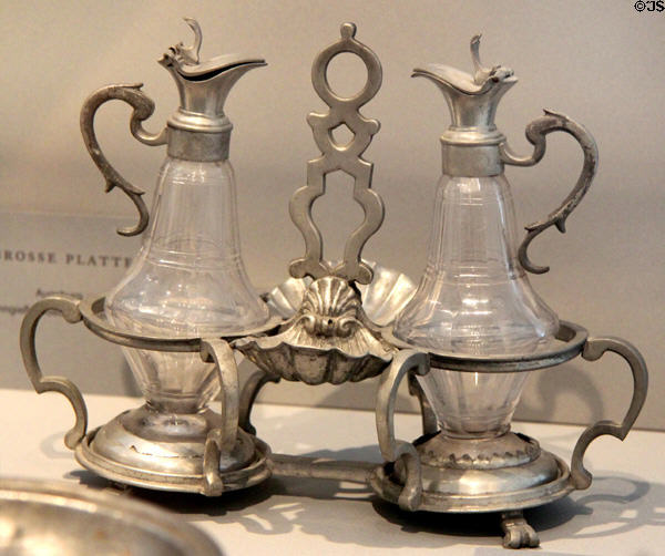 Cruet set for oil & vinegar (c1730) by Simon II Kröber from Augsburg at Maximilian Museum. Augsburg, Germany.