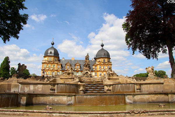 Cascades & fountains at Seehof Palace. Bamberg, Germany.