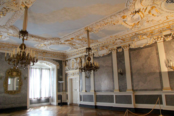 White Hall with stucco decoration (1691-2) by Giovanni Carcani or Girolarno Rossi at Ehrenburg Palace. Coburg, Germany.