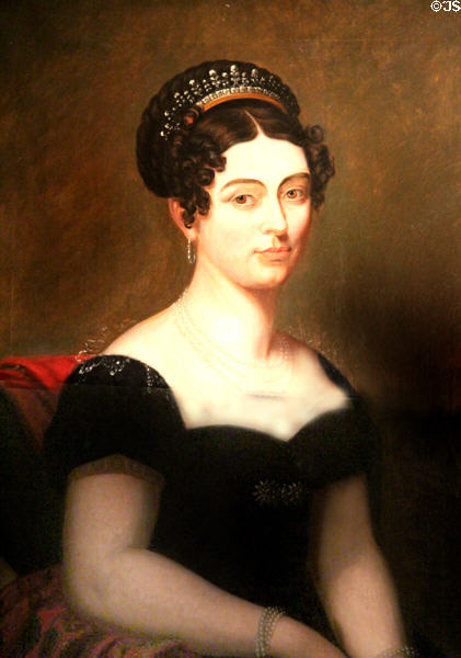 Portrait of Victoria Maria Louise of Saxe-Coburg, Duchess of Kent, Wife of Edward Augustus, Duke of Kent; mother of Queen Victoria at Ehrenburg Palace. Coburg, Germany.