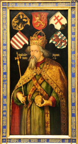 Emperor Sigismund painting (c1511-13) by Albrecht Dürer at Germanisches Nationalmuseum. Nuremberg, Germany.