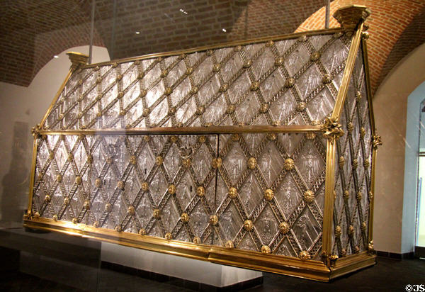 Imperial reliquary shrine (1438-40) to hold relics entrusted to Nuremberg by Emperor Sigismund for safekeeping in 1424 at Germanisches Nationalmuseum. Nuremberg, Germany.