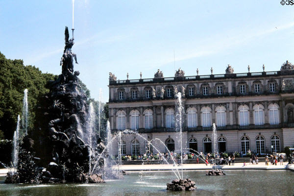 Fama fountain at Herrenchiemsee New Palace. Chiemsee, Germany.
