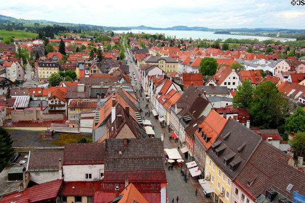 View of Füssen & Forggen Lake along Augsburger Str. Füssen, Germany.