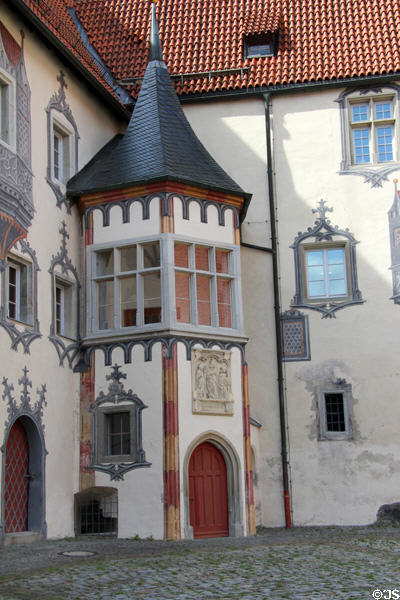 Hohes Schloss zu Füssen elaborate entrance. Füssen, Germany.