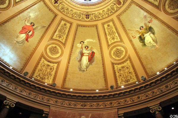 Ceiling in Queen Regent's room at Barcelona City Hall. Barcelona, Spain.