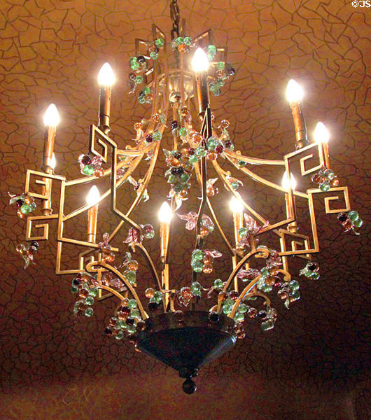 Chandelier at Casa Batlló. Barcelona, Spain.