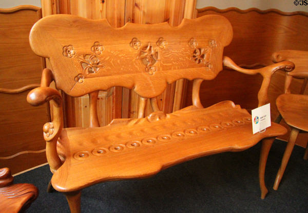 Bench (1902) designed for Casa Calvet by Antoni Gaudí at Casa Batlló. Barcelona, Spain.
