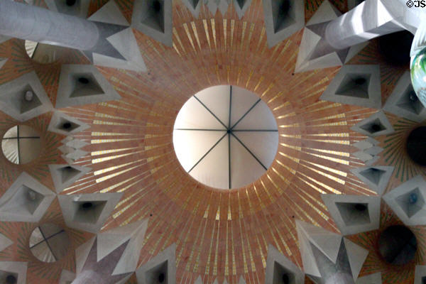 Ceiling detail in Sagrada Familia. Barcelona, Spain.