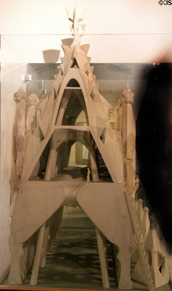 Model of the covers of the central nave at Sagrada Familia. Barcelona, Spain.