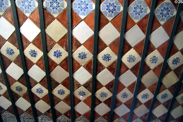 Ceiling over carriage hall at Palau Güell. Barcelona, Spain.