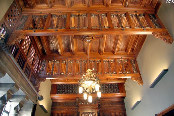 Ceiling of intimates hall at Palau Güell. Barcelona, Spain.