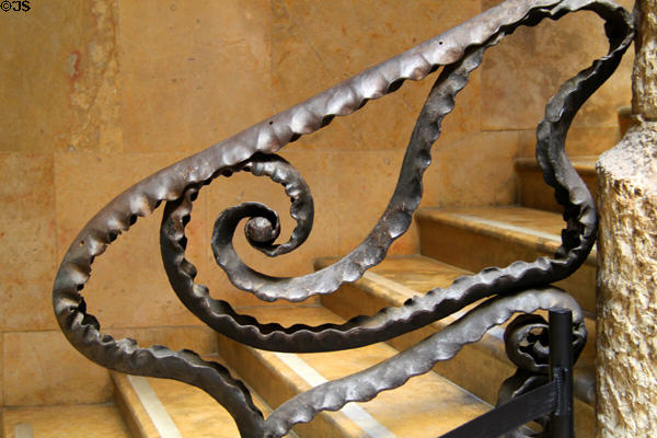Wrought iron banister of Casa Milà. Barcelona, Spain.