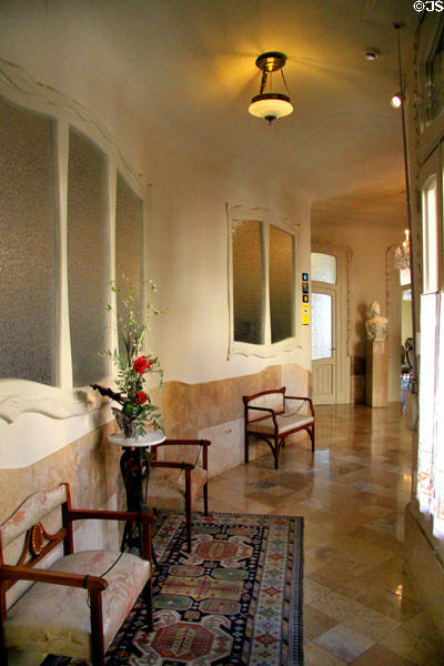 Hallway in museum apartment at Casa Milà. Barcelona, Spain.