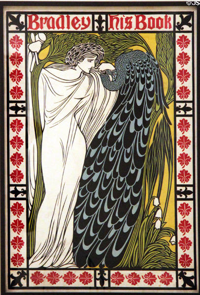 Bradley his book lithograph (1896) by William Henry Bradley at Museu Nacional d'Art de Catalunya. Barcelona, Spain.
