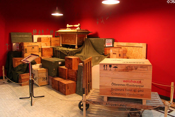Raiders of the Lost Ark display at Museu d'Arqueologia de Catalunya. Barcelona, Spain.