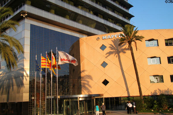 Entrance of Torre Mapfre. Barcelona, Spain.