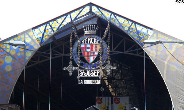 Mercat St Josep (La Boqueria) (1914) off la Rambla. Barcelona, Spain.